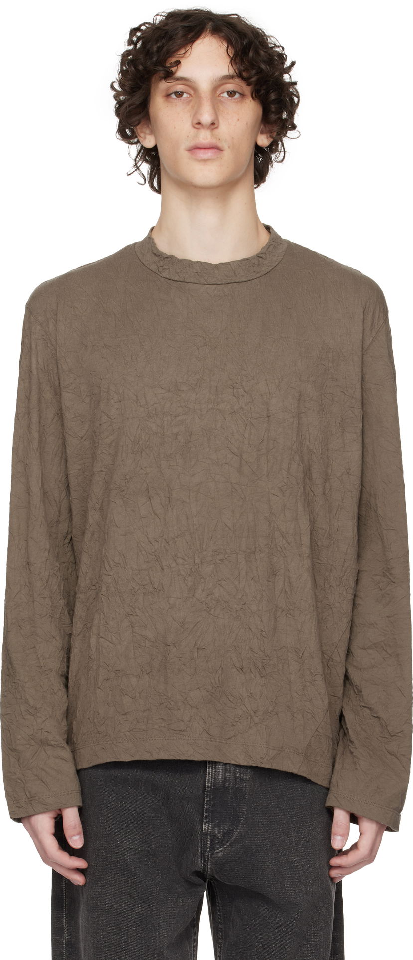 Футболка OUR LEGACY Our Legacy Big Longsleeve T-Shirt Коричневий | M2256BOC
