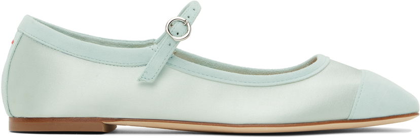 Одяг Aeyde Aeyde Uma Satin Toe-Cap Ballerina Flats Бірюзовий | A11-FL-RKLS08FL169-SS25-1017-067
