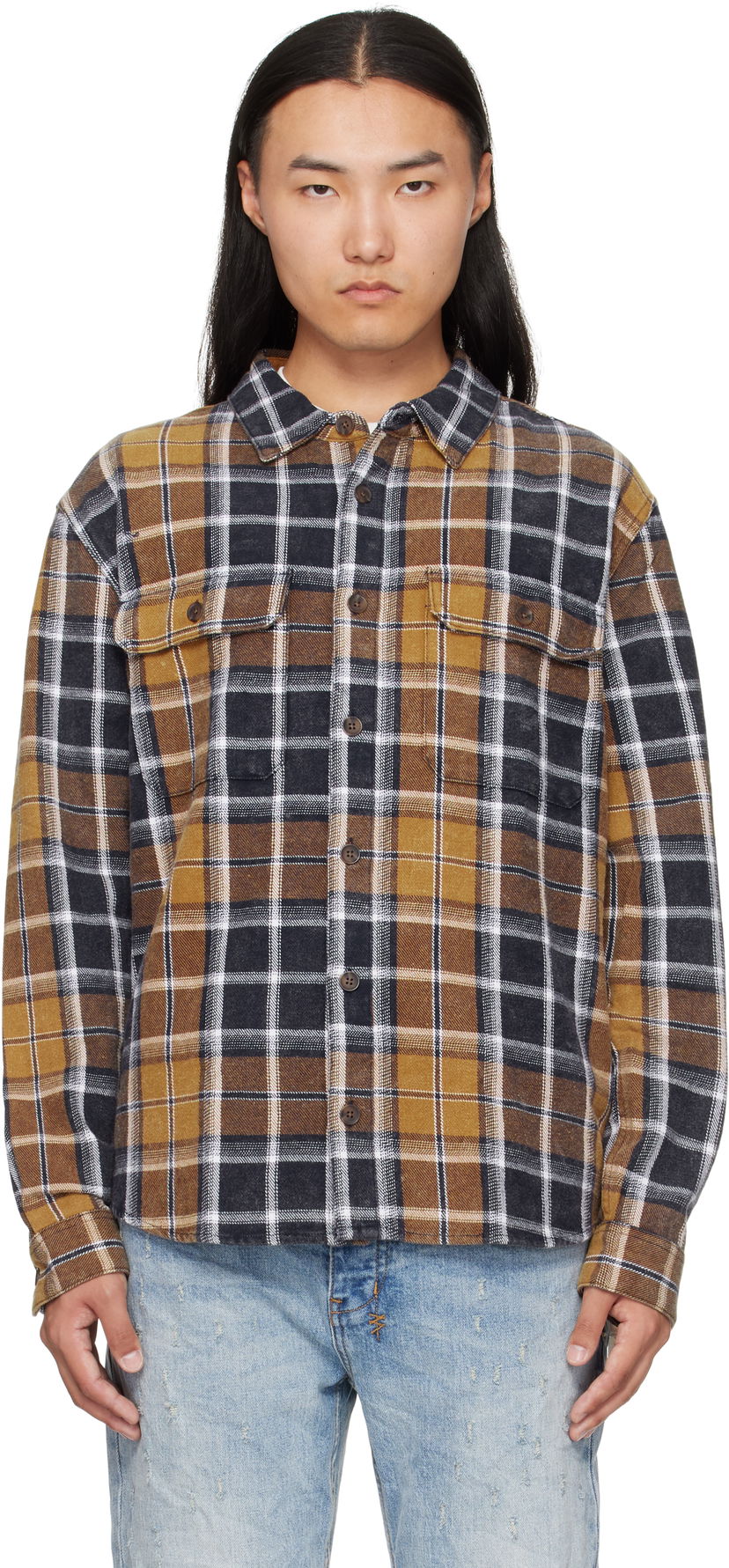 Сорочка Ksubi Ksubi Rosebowl Long Sleeve Plaid Shirt Жовтий | MFA25SH021
