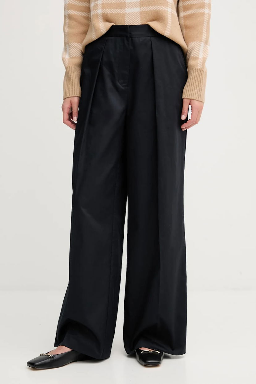 Штани Barbour Barbour COLLEEN High-Waist Wide-Leg Trousers чорний | LTR0394