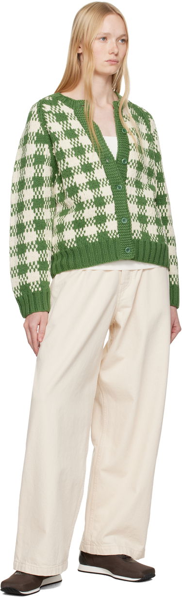 Cветр YMC YMC Atomic Check Cardigan Зелений | Q8YAC, 3