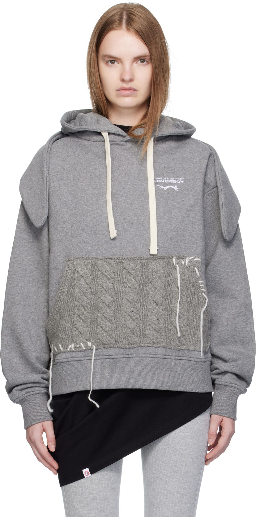 Світшоти Charles Jeffrey Loverboy Charles Jeffrey LOVERBOY Patch Rabbit Ears Hoodie Сірий | 52081002