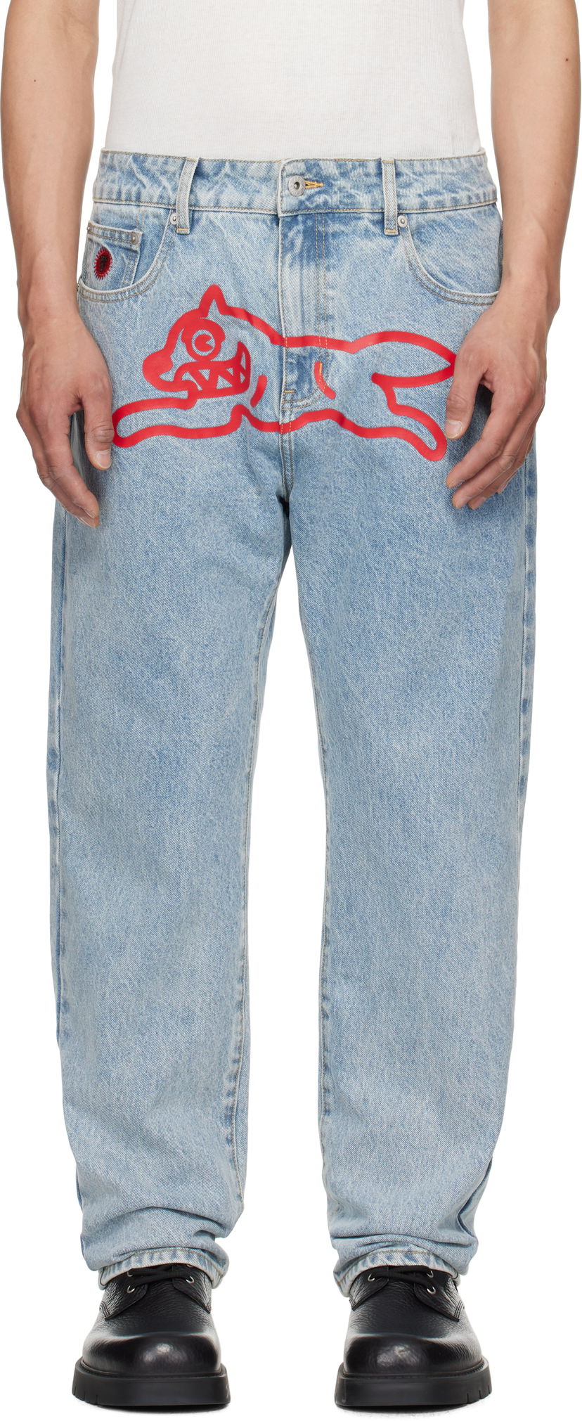 Джинси BBC IceCream ICECREAM Running Dog Denim Jeans Синій | ICD25102