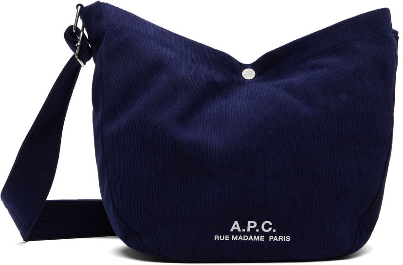Сумка A.P.C. A.P.C. Journal Corduroy Satchel темно-синій | PSALI-M61939