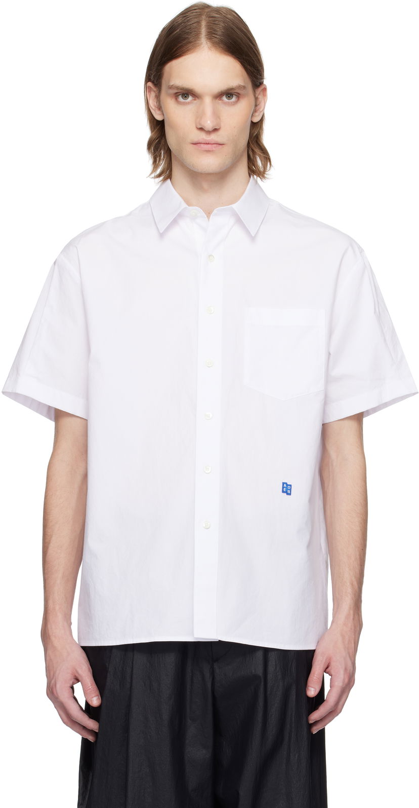 Сорочка ADER ERROR ADER error Sig; TRS Tag Half Sleeve Shirt білий | BN42FYSH0202WH