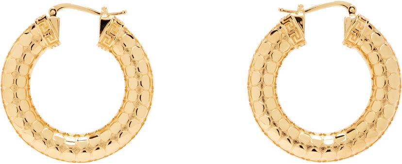 Сережки Versace Versace Greca Gold Hoop Earrings Жовтий | 1020562_1A00620