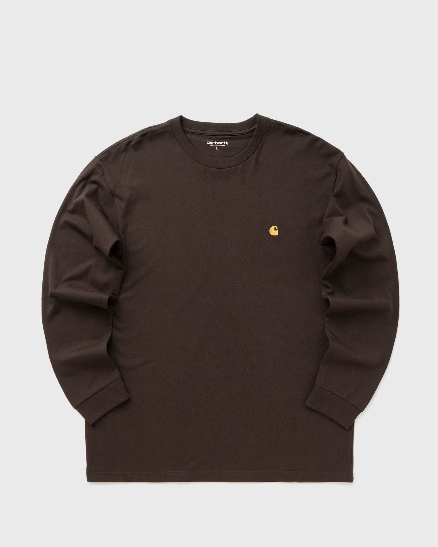 Футболка Carhartt WIP Long Sleeve Chase T-Shirt Коричневий | I026392-00W.XX, 0