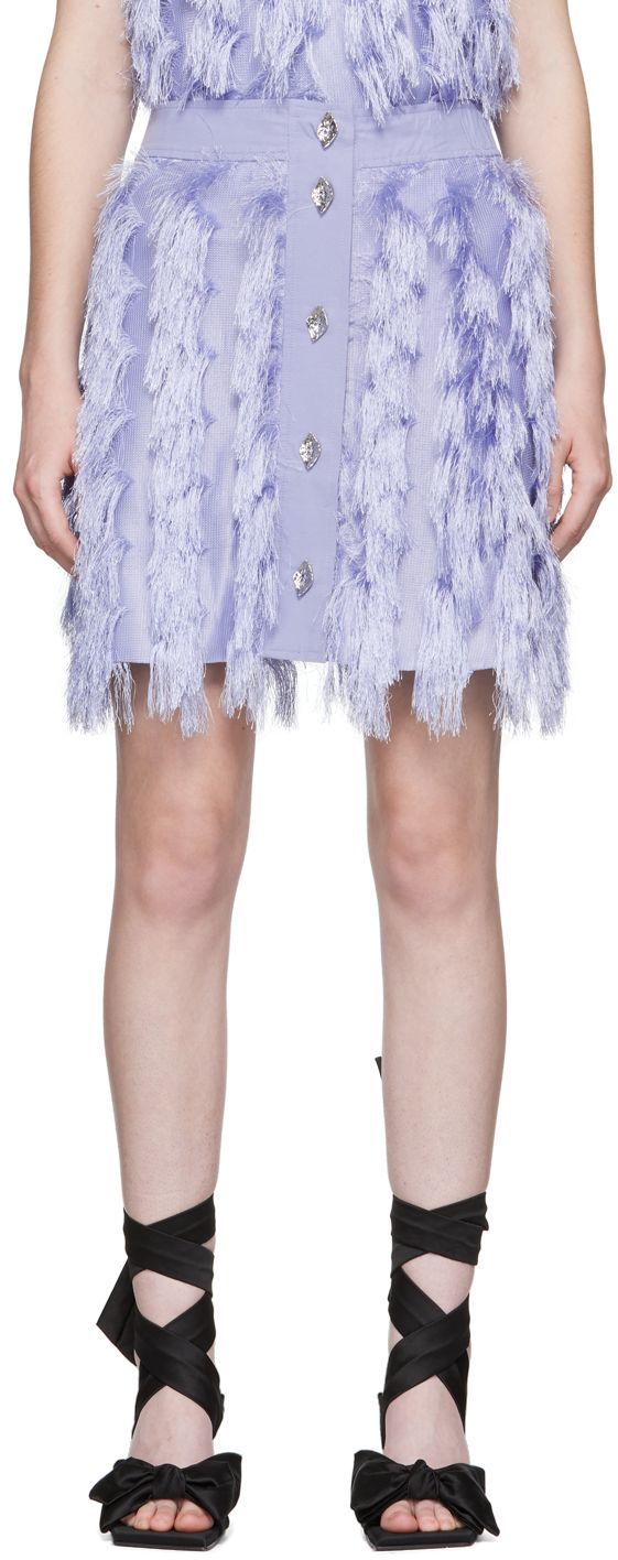 Спідниця GANNI GANNI Fringe Miniskirt Фіолетовий | F7198