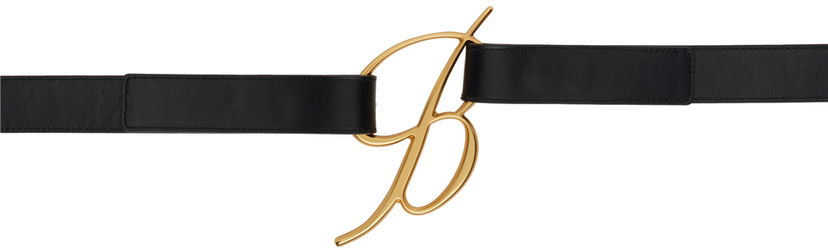 Ремені Blumarine Logo Buckle Leather Belt чорний | P422W252A
