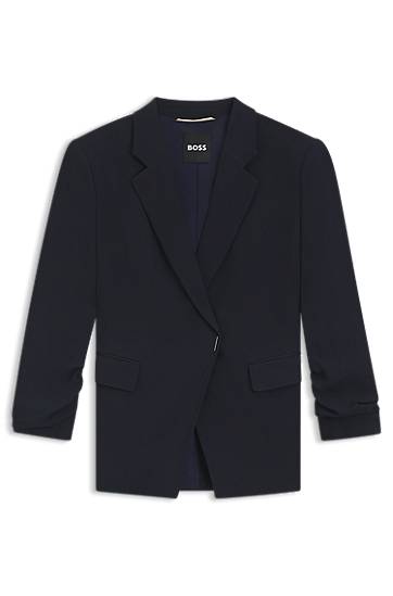 Куртка BOSS Slim-Fit Blazer with Press-Stud Closure темно-синій | 50542005