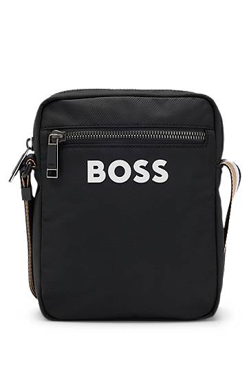 Сумка BOSS BOSS Crossbody Bag with Signature-Stripe Strap чорний | 50511961