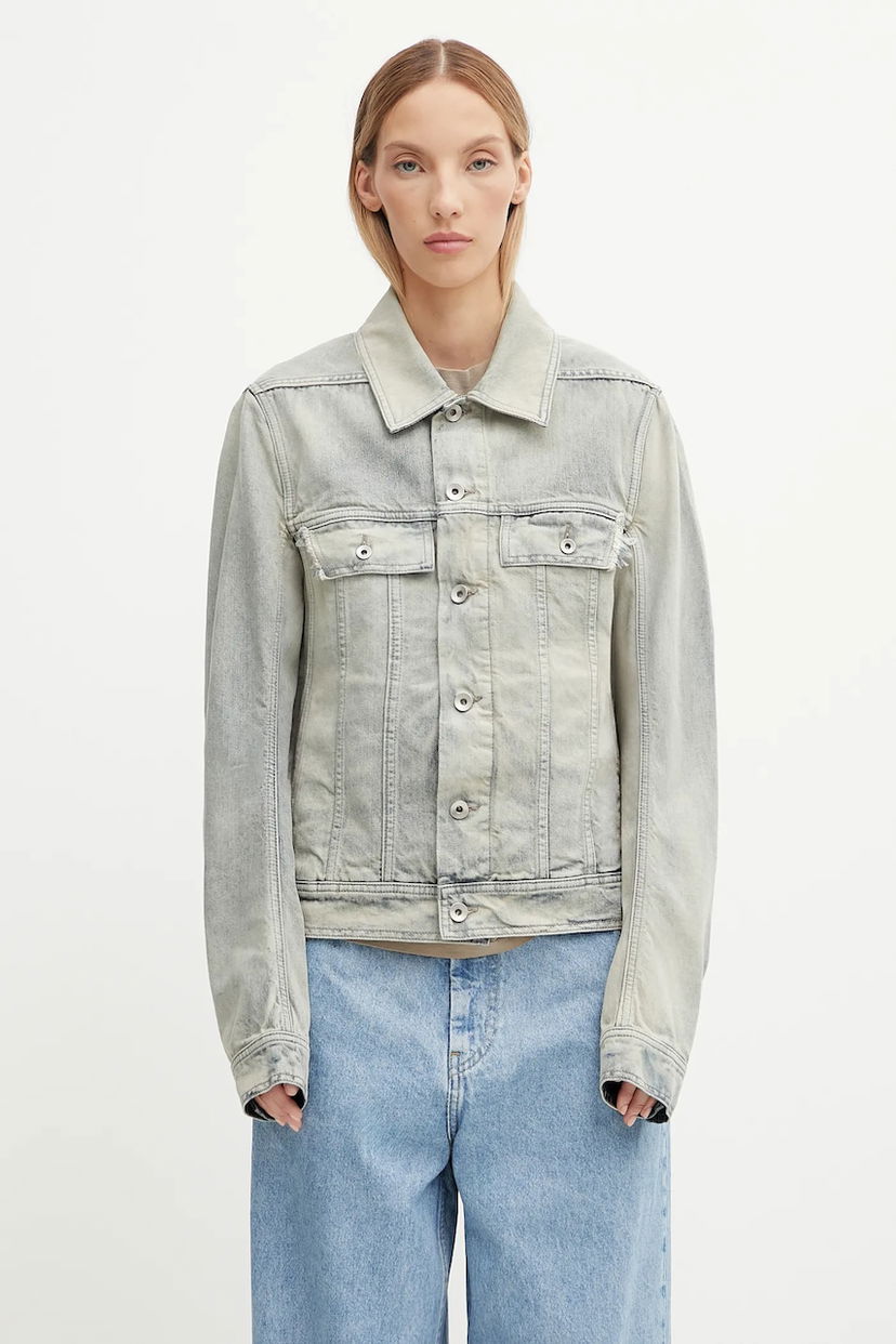 Куртка Rick Owens Rick Owens DRKSHDW Trucker Worker Denim Jacket Синій | DS02E7701.DMP
