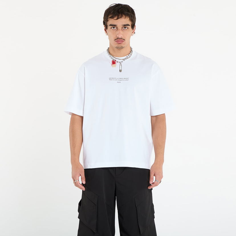 Футболка Off-White Off-White Statement Skate Short Sleeve T-Shirt білий | OMAA120F25JER0110110
