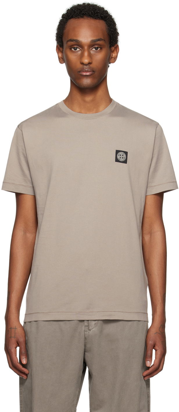 Футболка Stone Island Patch T-Shirt Сірий | 801524113
