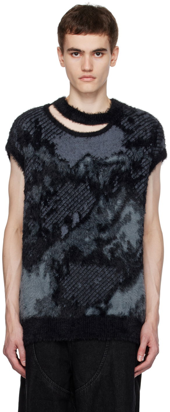 Cветр Feng Chen Wang Feng Chen Wang Landscape Painting Sleeveless Sweater Сірий | FUF16KT14