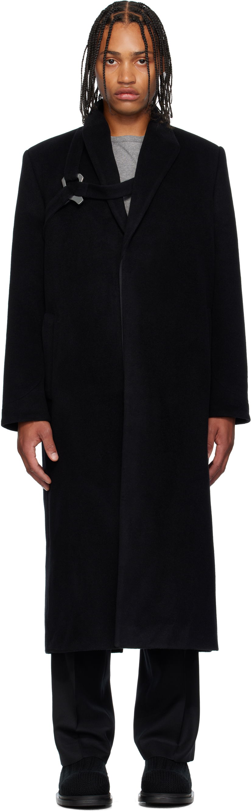 Пальто HELIOT EMIL HELIOT EMIL Titan Wool Coat чорний | AW25_M_01_013_BLK01