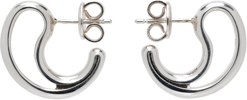 Сережки Bottega Veneta Small Silver Frills Earrings Металік | 804846 V5070