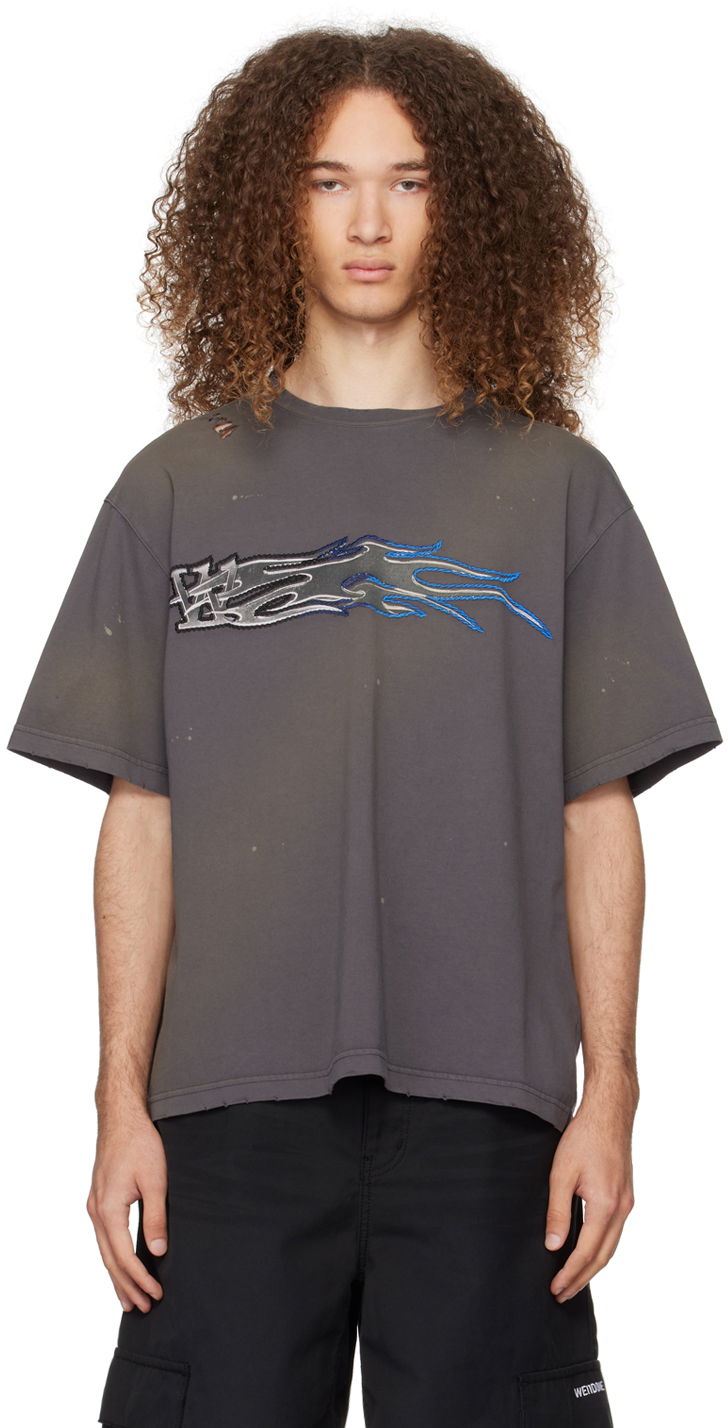 Футболка We11done Printed T-Shirt Сірий | WD-TT0-24-751-U-CH