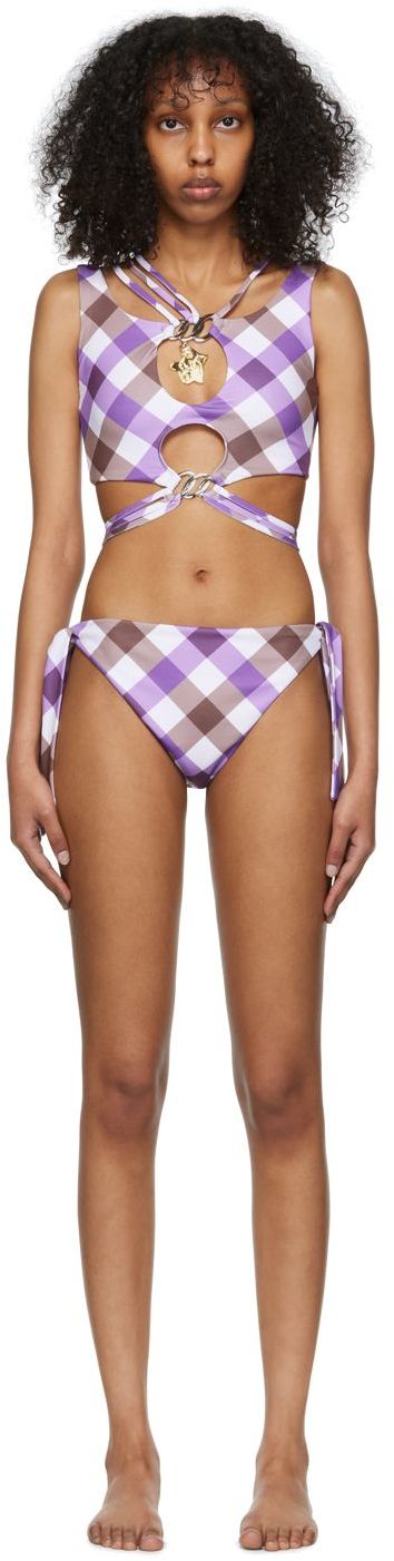 Купальники Chopova Lowena Exclusive White Alley Bikini Swimsuit Фіолетовий | 9117-9118