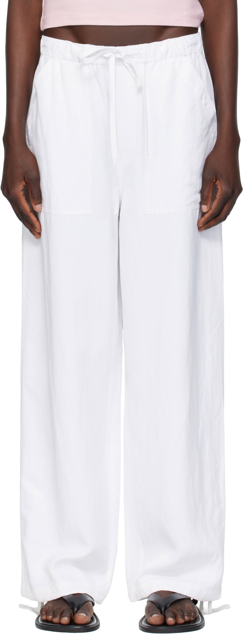 Штани rag & bone rag & bone Adina Beach Trousers білий | WAW25P70082908