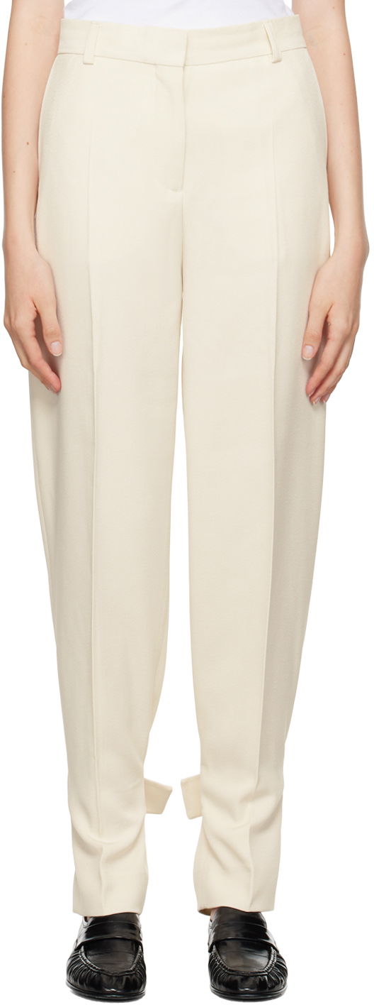 Штани TOTEME TOTEME Buckled Slouch Trousers бежевий | 244-WRB0213-FB0315