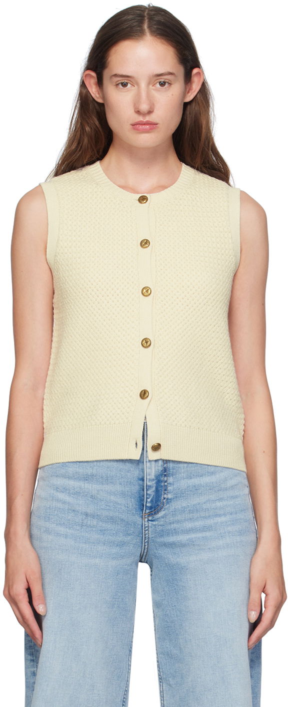 Cветр rag & bone Knit Buttoned Vest Жовтий | WAS24F046UG46