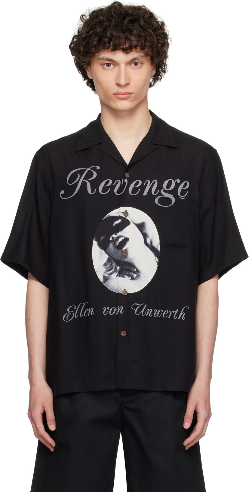 Сорочка WACKO MARIA WACKO MARIA 'Ellen Von Unwerth' Resort Shirt чорний | EVU-WM-HI01