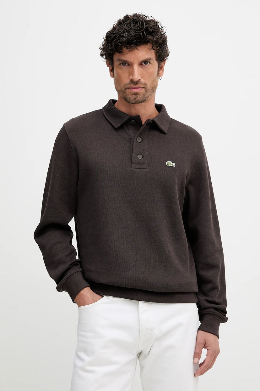 Сорочка поло Lacoste Lacoste Men's Long Sleeve Polo Shirt Коричневий | SH5781