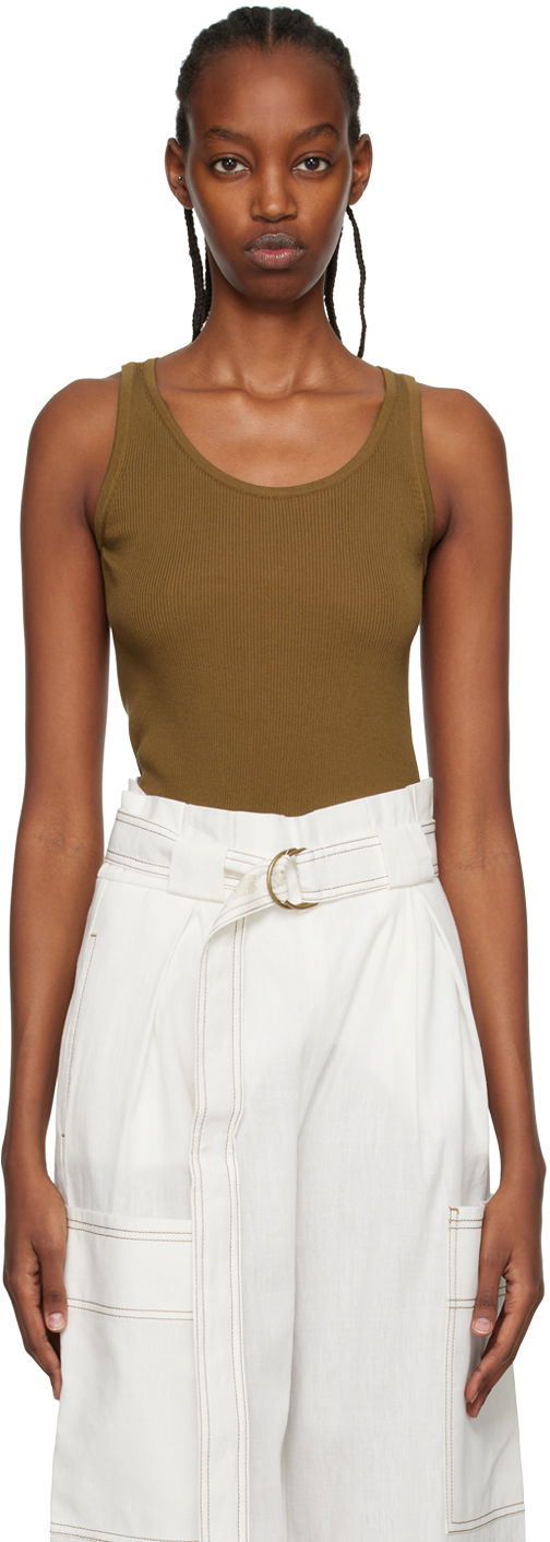 Безрукавка Max Mara Show Ribbed Tank Top Зелений | 2313610232600 MM12117
