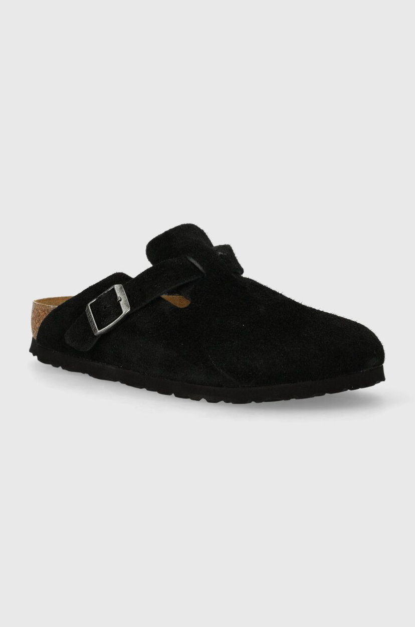 Кросівки та взуття Birkenstock Birkenstock Boston Suede Clogs чорний | 1027067