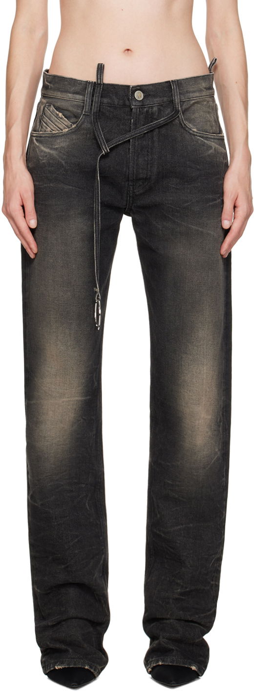 Джинси The Attico Attico Long Jeans чорний | 242WCP171 D075