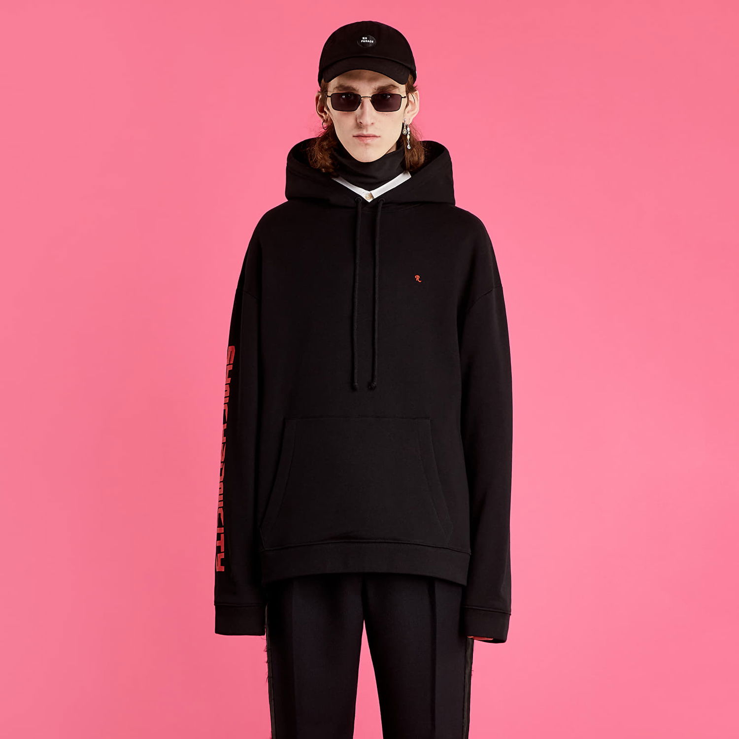 Світшоти RAF SIMONS Regular Fit Hoodie Synchronicity чорний | 212-M165B-19004-0099, 0
