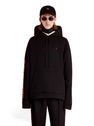 Світшоти RAF SIMONS Regular Fit Hoodie Synchronicity чорний | 212-M165B-19004-0099