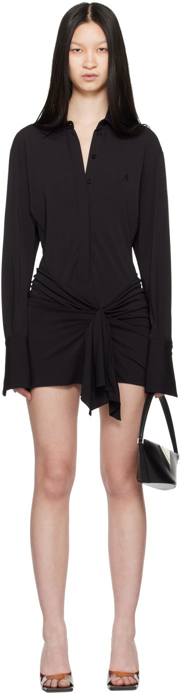 плаття The Attico Attico Draped Mini Dress чорний | 248WCA306 A014