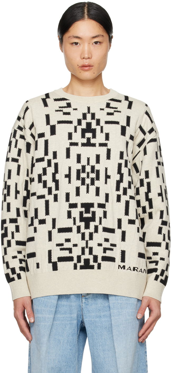 Cветр ISABEL MARANT Baltimi Sweater "Off-White" бежевий | 24PPU0388HA-B1L01H
