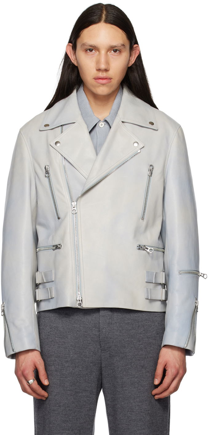 Куртка Jil Sander Jil Sander Eldorado Leather Jacket Сірий | J22BN0122_J07036