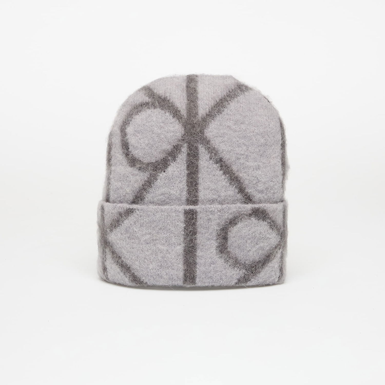 Шапка CALVIN KLEIN Emblem Aop Brushed Beanie Сірий | LV04D8071G N3Z, 1