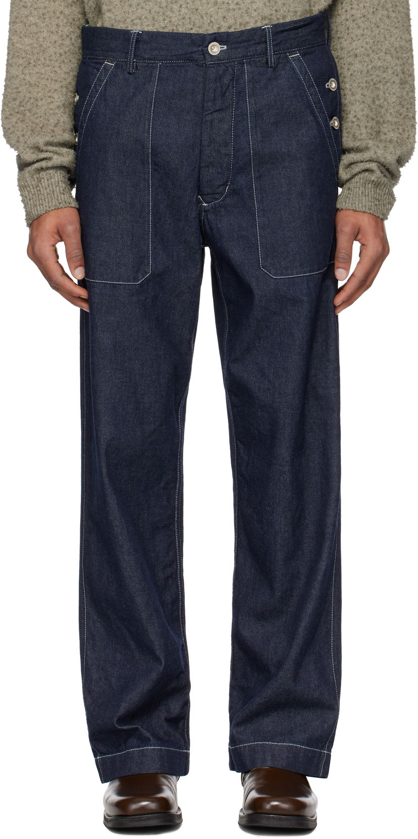 Джинси C.P. Company C.P. Company Loose Denim Jeans Синій | 18CMPA157A-110295W