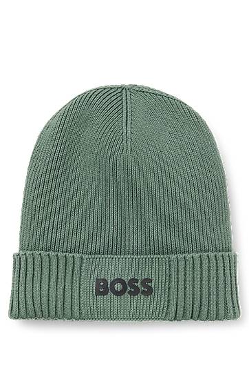 Шапка BOSS BOSS Logo Beanie Hat Зелений | 50499423