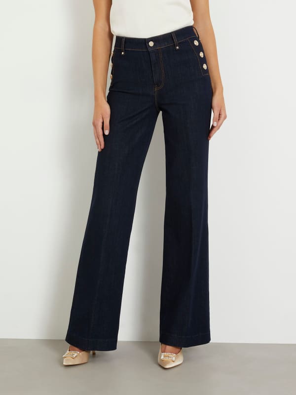 Джинси GUESS Exposed Buttons Flare Denim Pant темно-синій | W4RA0PD2QU1, 0