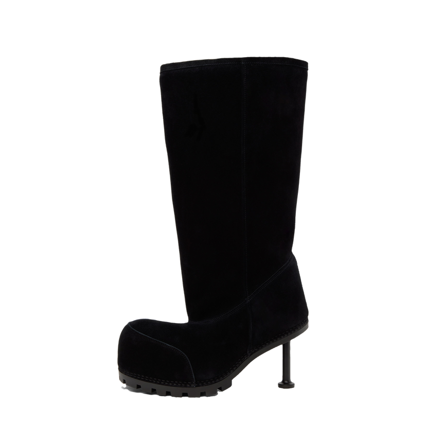 Кросівки та взуття Balenciaga Suede High Heel Boots чорний | 802178 WBFC1
