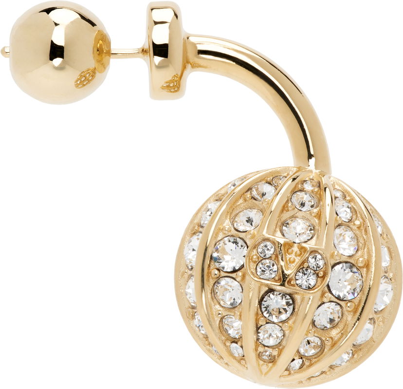 Сережки Valentino Valentino Garavani Poetique Crystal-Embellished Single Earring Жовтий | 6W0J0Z07YCW