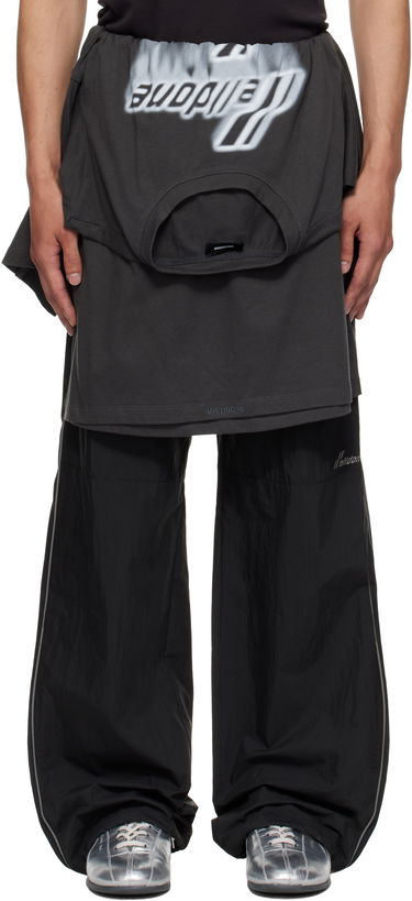 Штани We11done We11done Layered Track Pants чорний | WD-PT2-25-250-U-BK, 0
