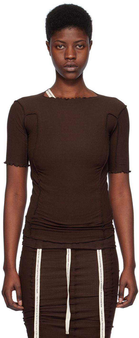 Футболка Baserange Omato Brown Fitted T-Shirt Коричневий | TTO3-RB-SP24
