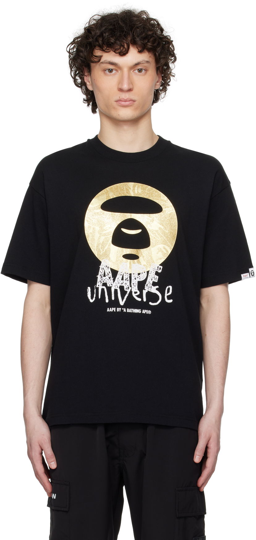 Футболка AAPE by A Bathing Ape AAPE by A Bathing Ape Universe Logo T-Shirt чорний | AAPTEM1648XXNBKX