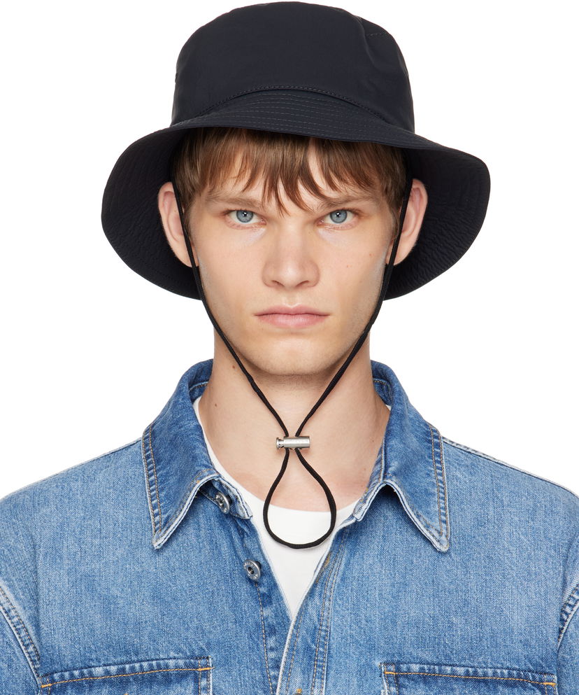 Капелюх Bottega Veneta Bottega Veneta Tech Nylon Bucket Hat чорний | 836051V5O301000