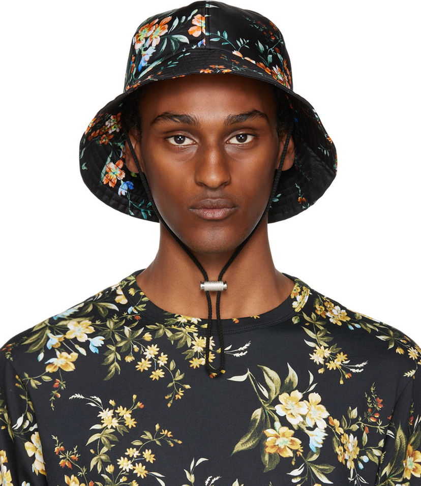 Капелюх Erdem Floral Print Bucket Hat чорний | MF22_1497MF22_1497