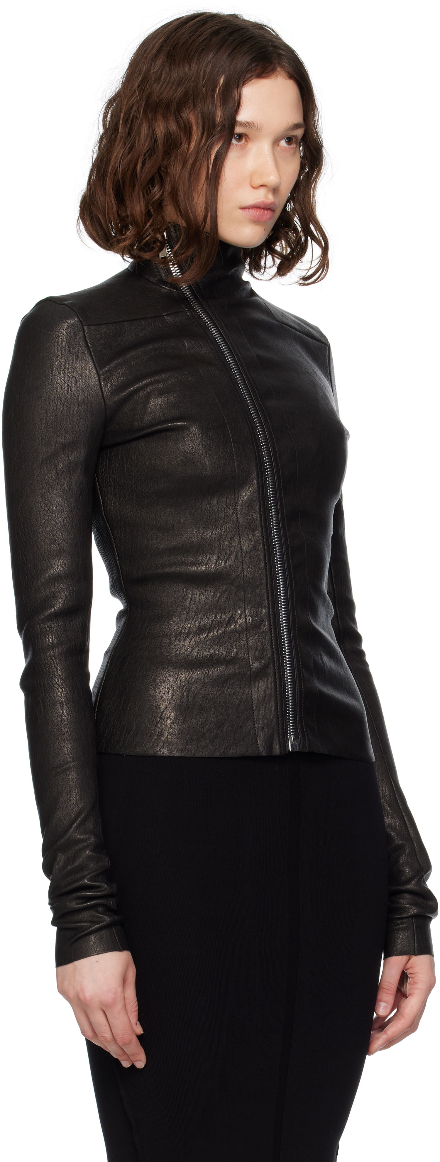 Куртка Rick Owens Rick Owens Gary Leather Jacket чорний | RP02E4701 LSV, 1