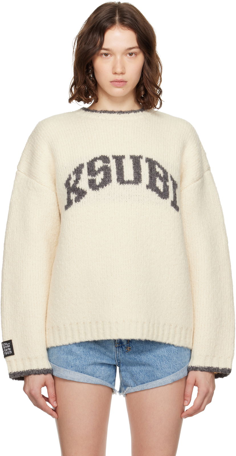 Cветр Ksubi Ksubi Moment Knit Sweater білий | WPF25KW001