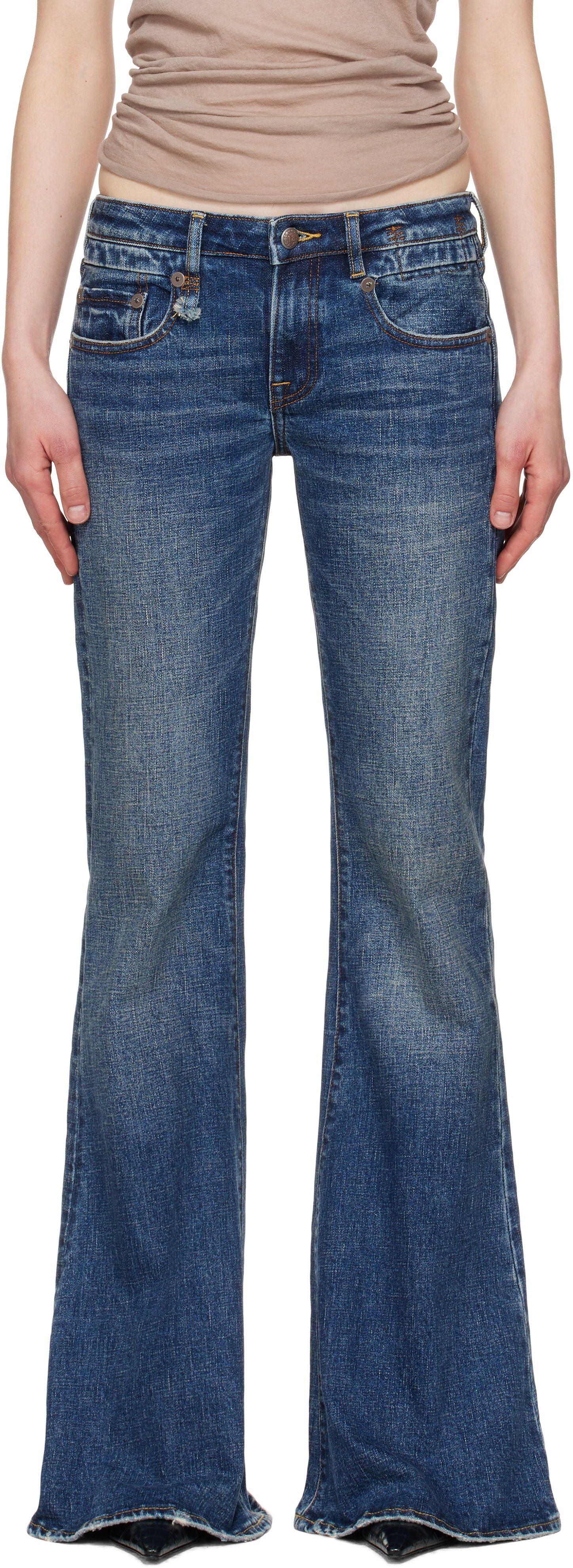 Джинси R13 R13 Overflow Boy Flare Jeans Синій | R13WD142-D275A, 0